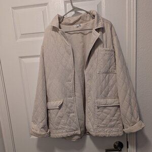 Cream Quilted Jacket